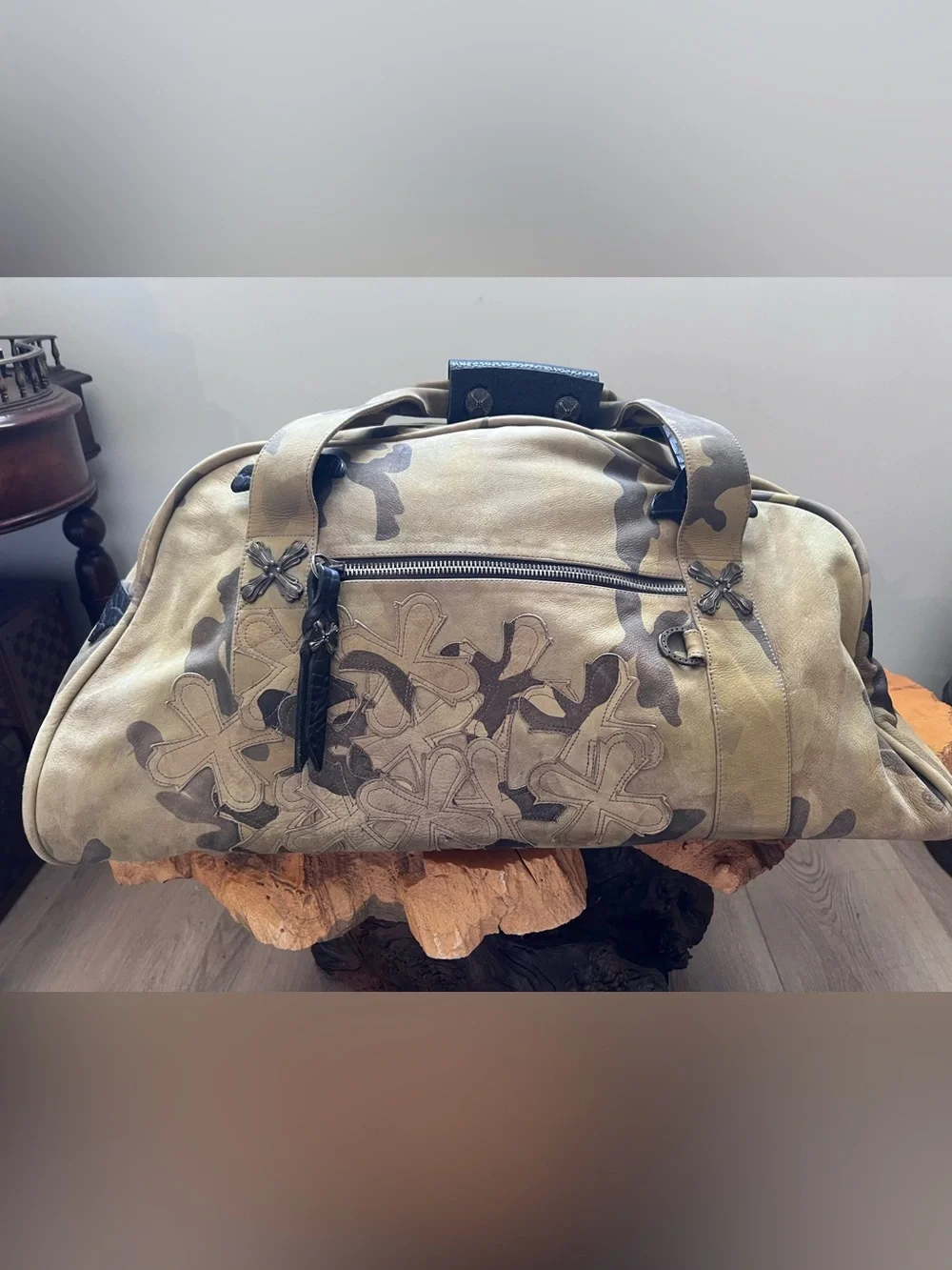 Camouflage Canvas Duffel Bag - Green Camo